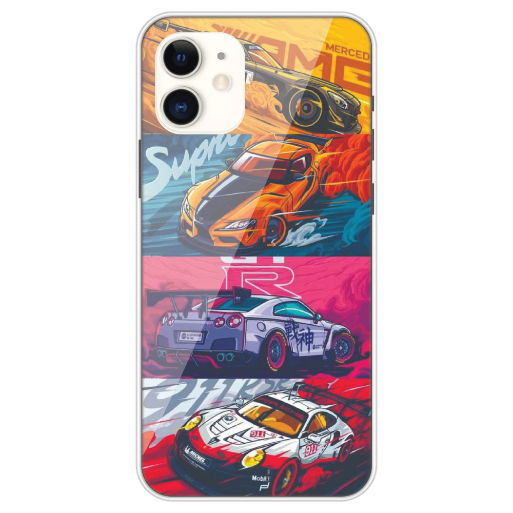 Sports Cars - Clear Printed Case For iPhone Models iphone 11