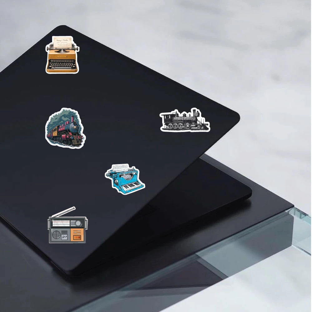 Vintage Travel Stickers Pack – 42+ Retro Aesthetic Stickers Infographic