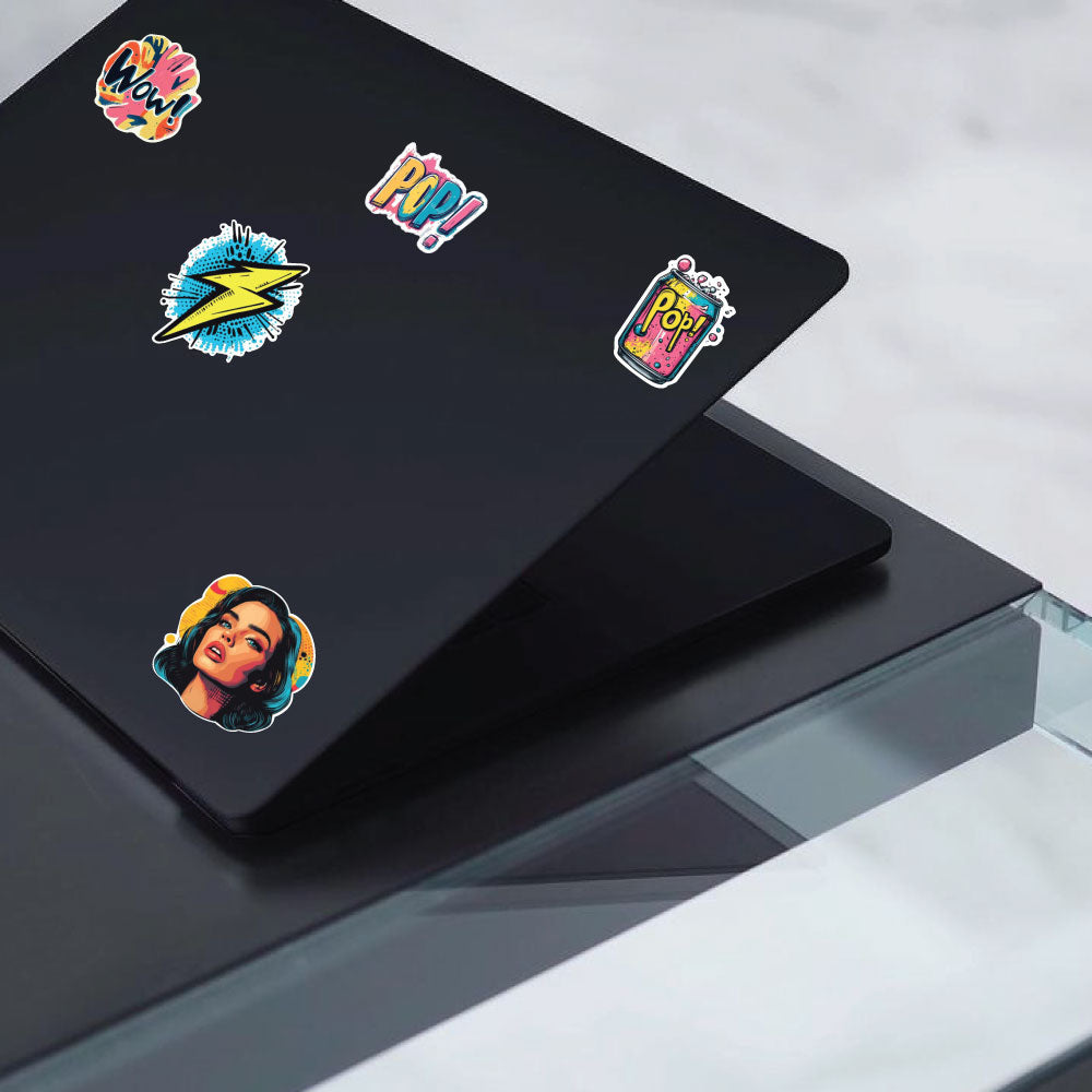 Pop Art Diva Sticker Bundle – 46 Waterproof Aesthetic Stickers for Phone Cases, Clear Covers, Journals, Scrapbooks & More