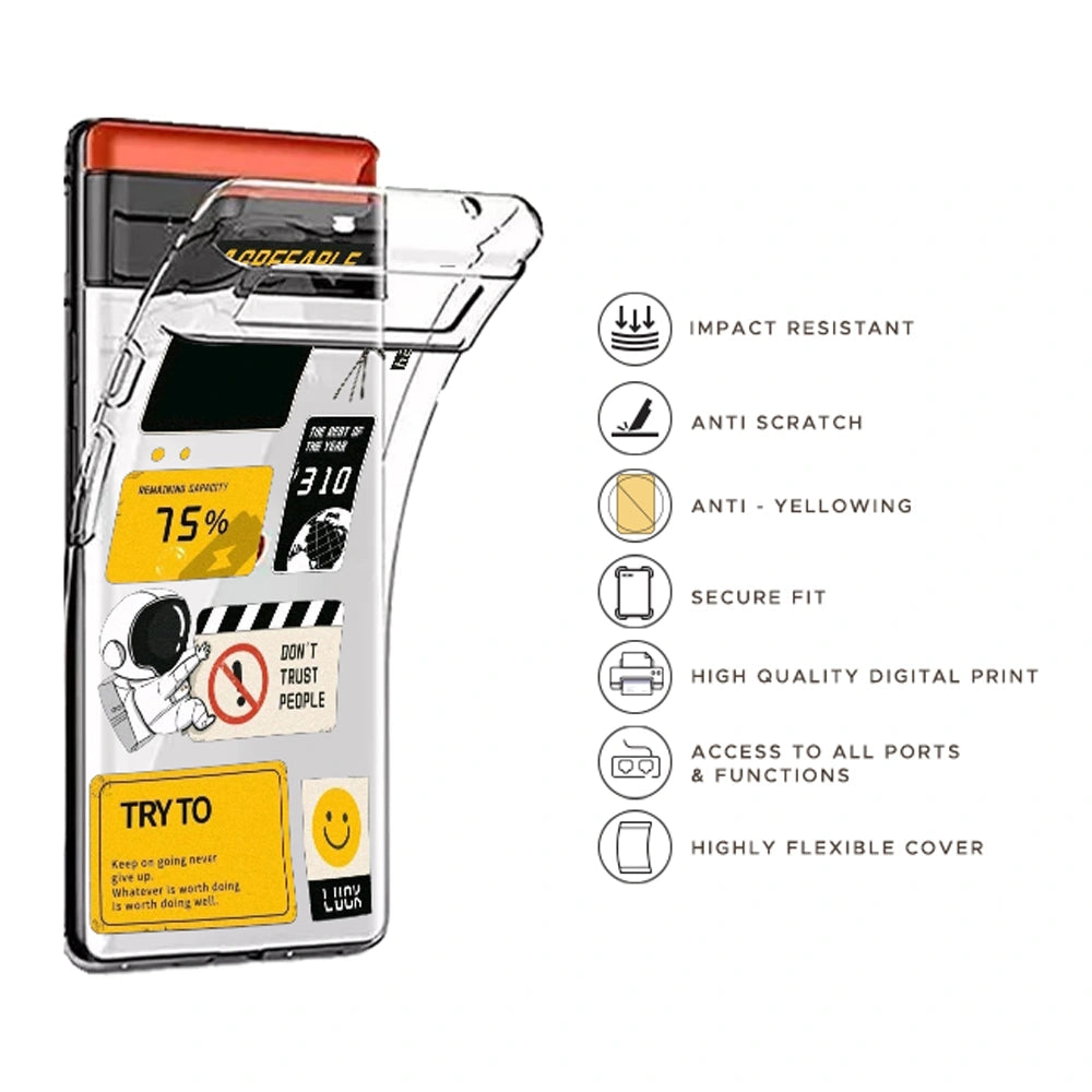 Space - Clear Printed Case For Google Models infographic