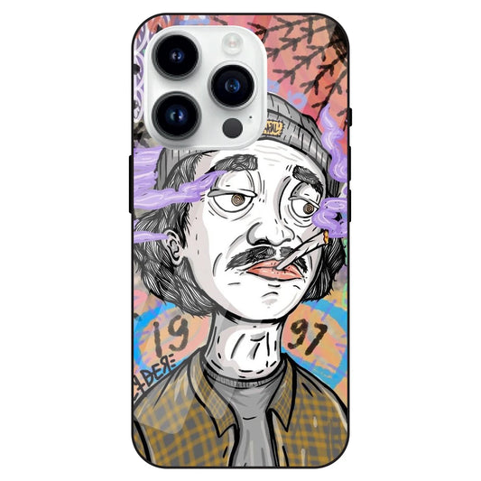 A Smoking Potrait - Glass Cases For Apple iPhone Models
