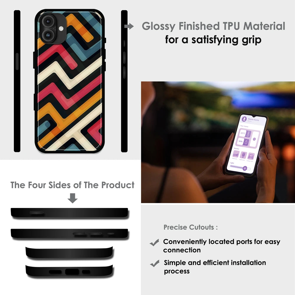 'Urban Lines - Glass Case For Apple iPhone Infographic