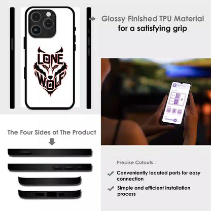 Lone Wolf Power Art - Glossy Metal Silicone Case For Apple iPhone Infographic