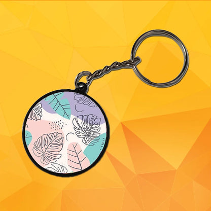 Floral - A Combo Of 4 Black Border Keychains