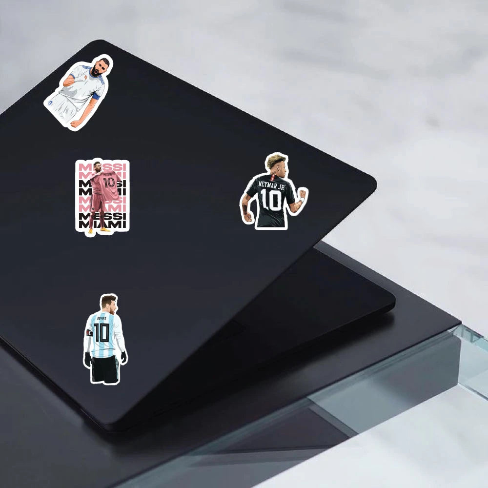 Football Stickers Pack – 42+ Soccer Star Waterproof Stickers Infographic