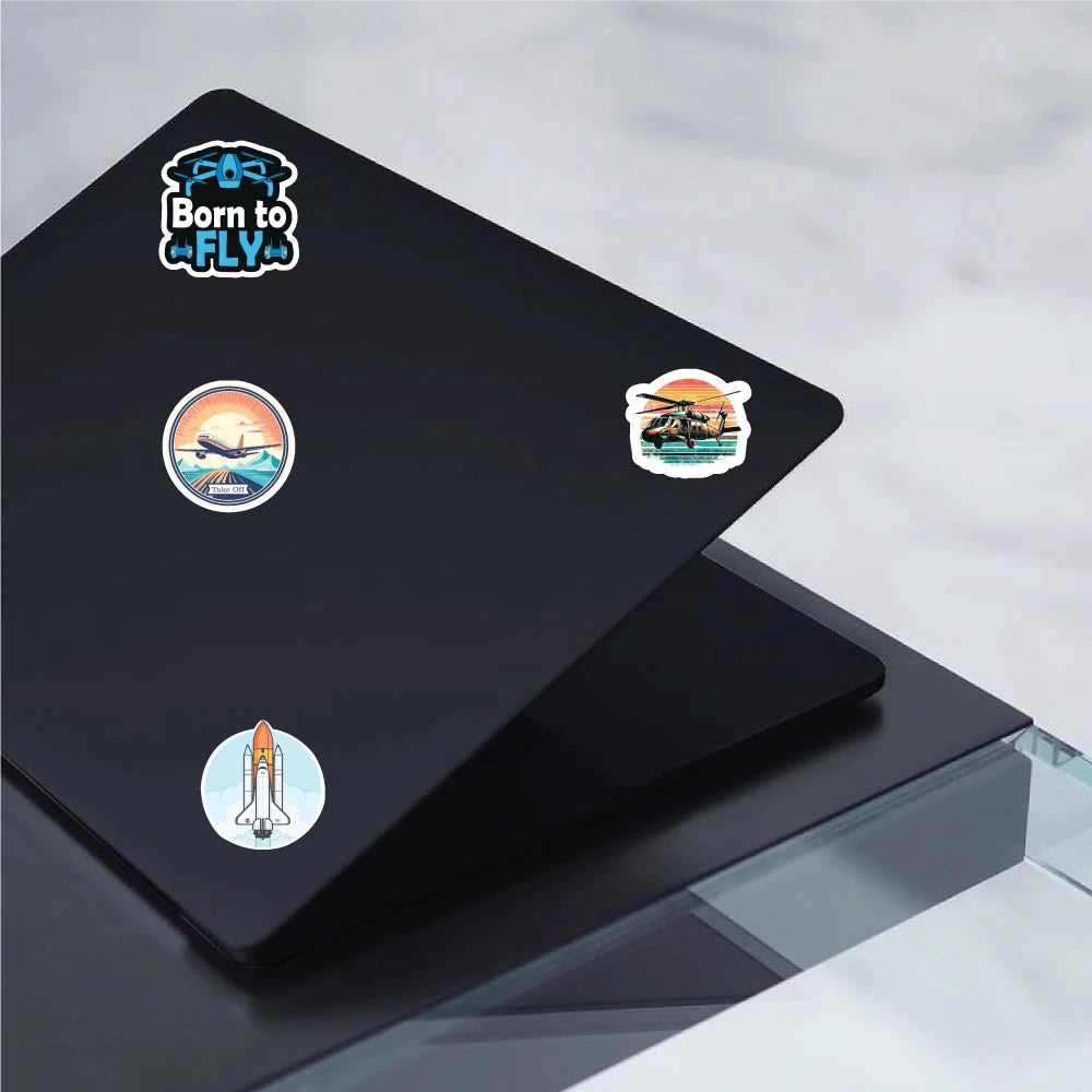 Aviation Stickers Pack – 42+ Airplane Pilot Stickers Infographic