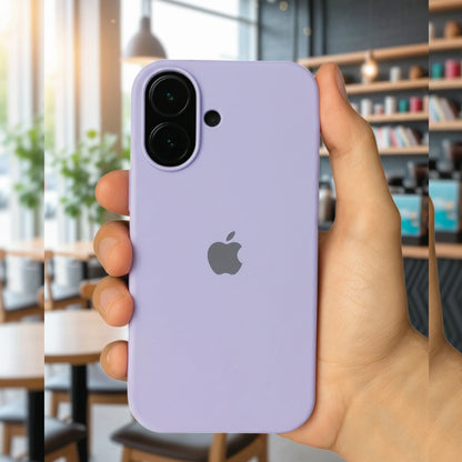 Lavender Liquid Silicone Case For Apple iPhone Models Infographic