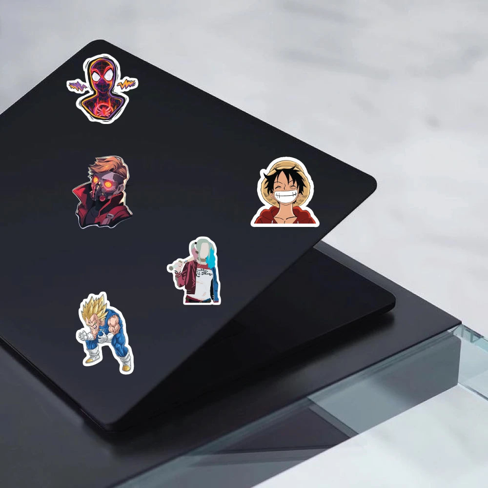 Anime Superhero Stickers Pack – 40 Waterproof Stickers Infographic