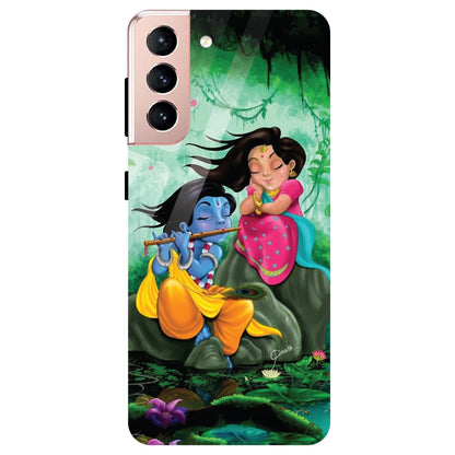 Radha Krishna - Glass Case For Samsung Models