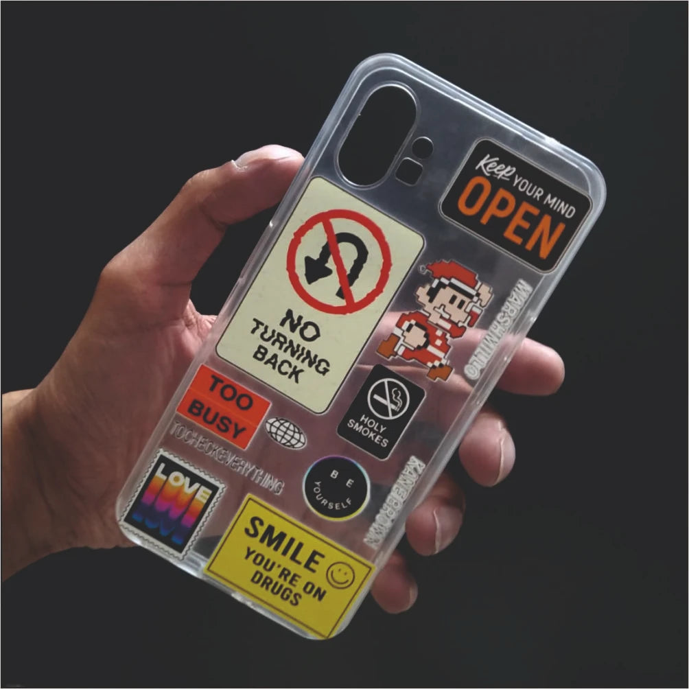 Retro Labels Silicon Case - Nothing Phone 1