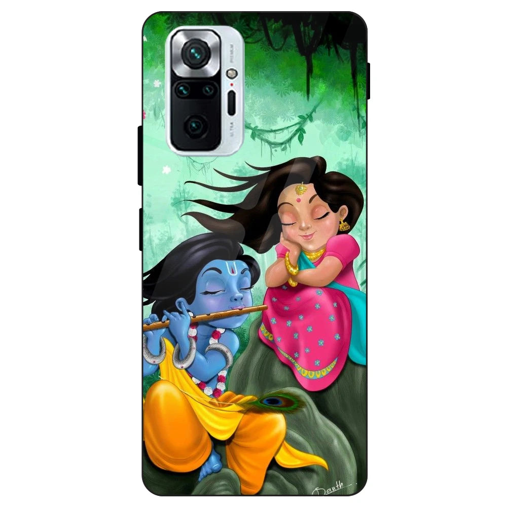 Radha Krishna - Glass Cases For Redmi Models