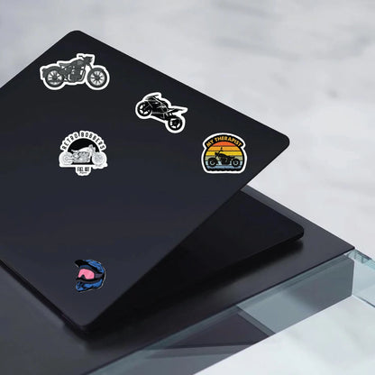 Bike Racing Stickers Pack – 41 Waterproof Motorcycle Stickers Infographic