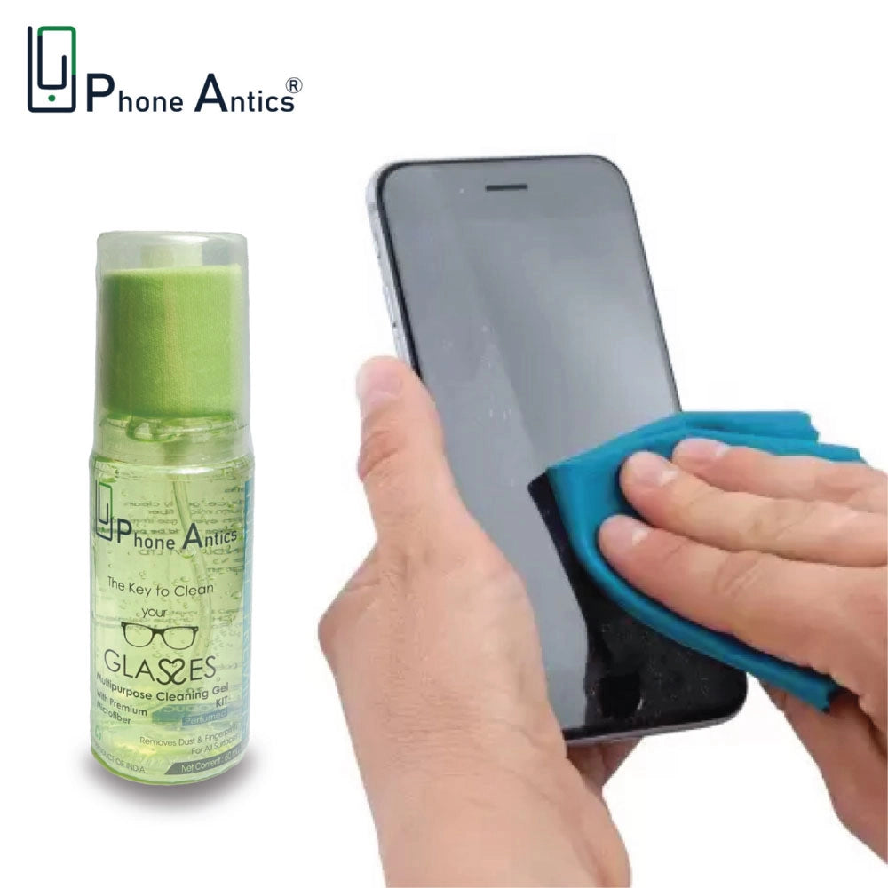 Mobile Screen Cleaning Gel With Microfiber Cloth- Green Apple
