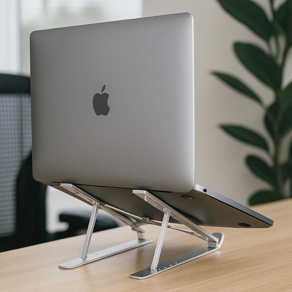 Adjustable Aluminium Laptop Stand Infographic