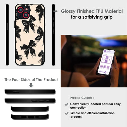 'Patchwork Positivity - Glossy Metal Silicone Case For Apple iPhone Infographic