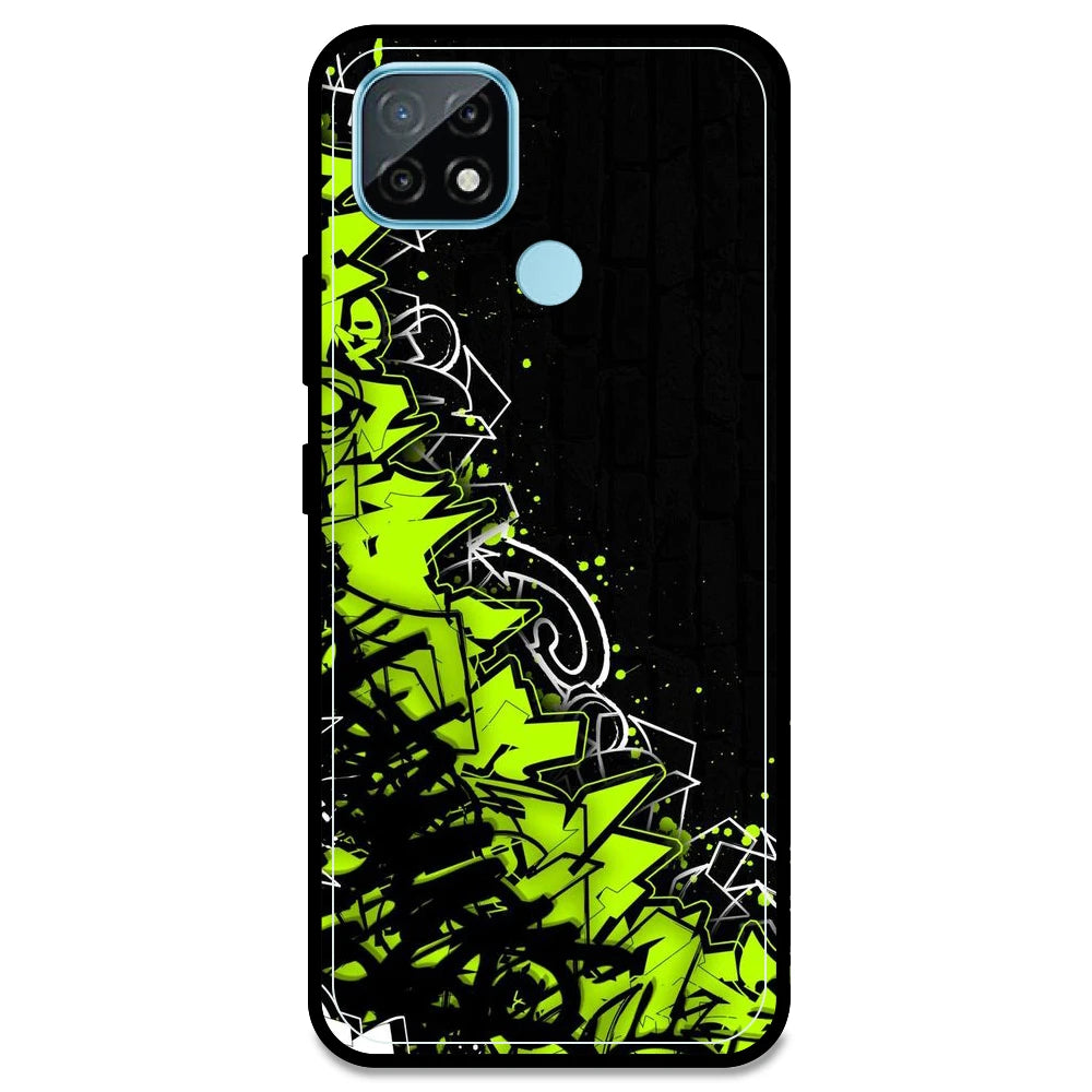 Green Graffiti - Armor Case For Realme Models Realme C21 (2021)