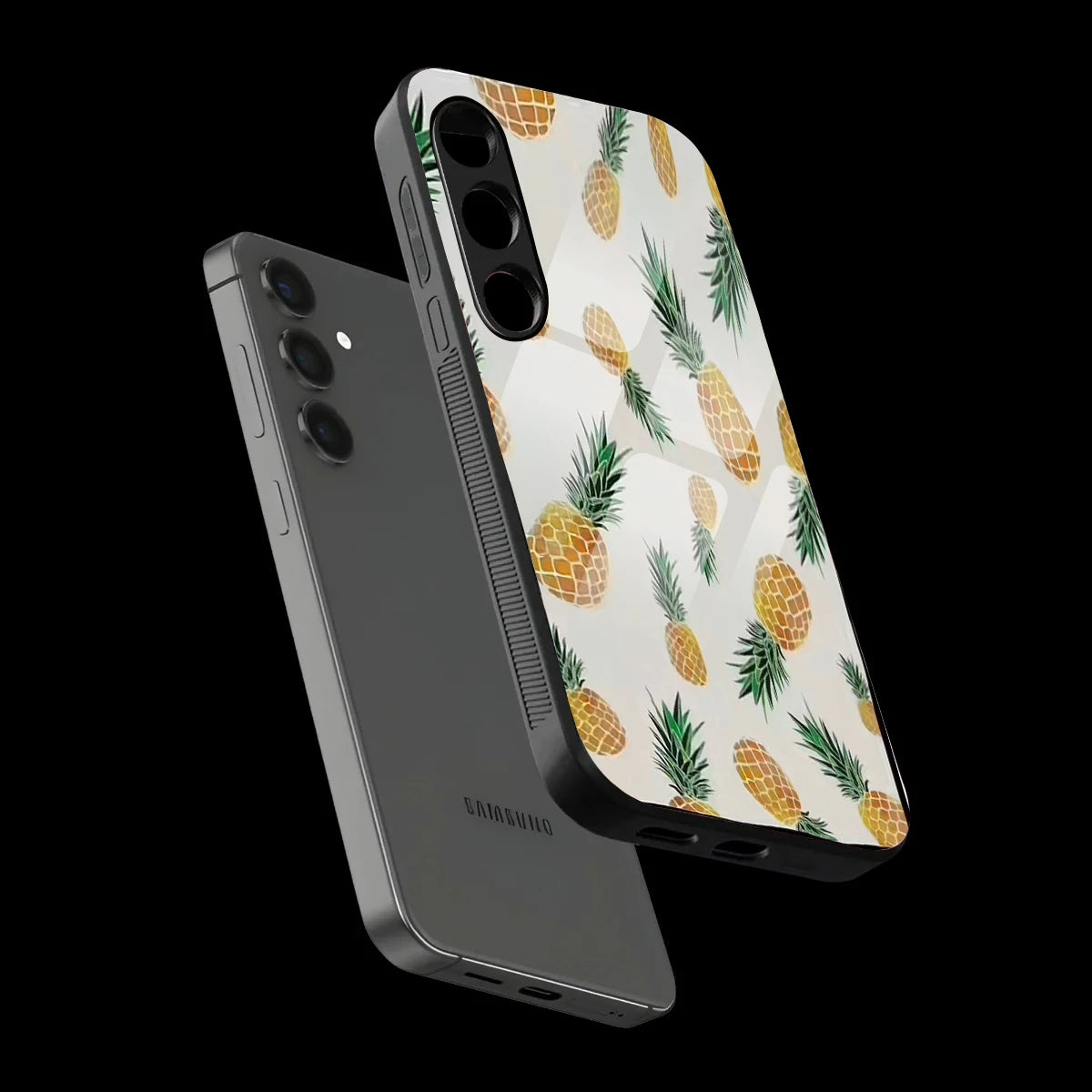 Pineapple Pattern - Glass Case For Samsung Galaxy Infographic
