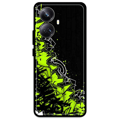 Green Graffiti - Armor Case For Realme Models Realme 10 Pro Plus