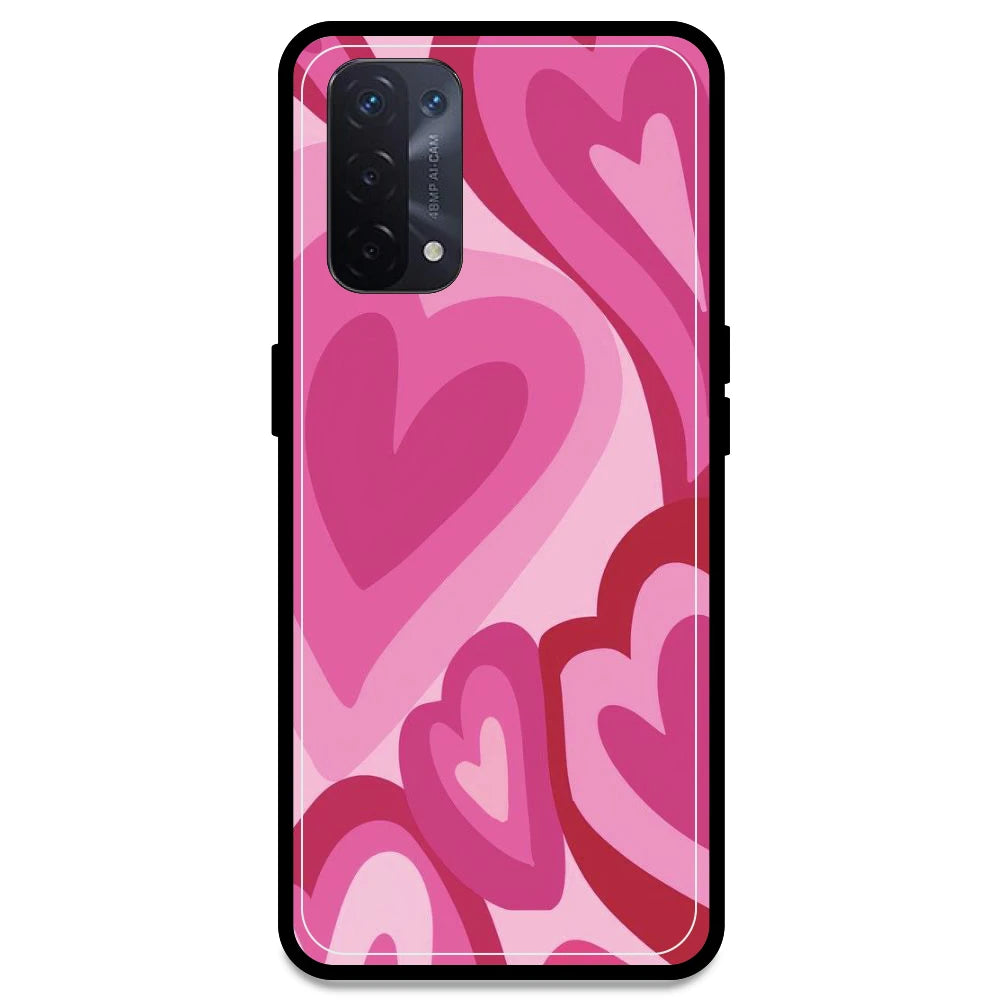 Pink Mini Hearts - Armor Case For Oppo Models Oppo A54