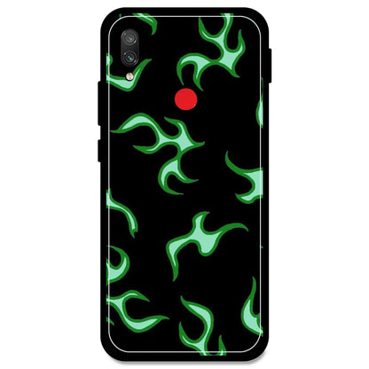 Green Flames  - Armor Case For Redmi Models Redmi Note 7 Pro