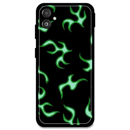 Green Flames - Armor Case For Samsung Models Samsung F14 5G