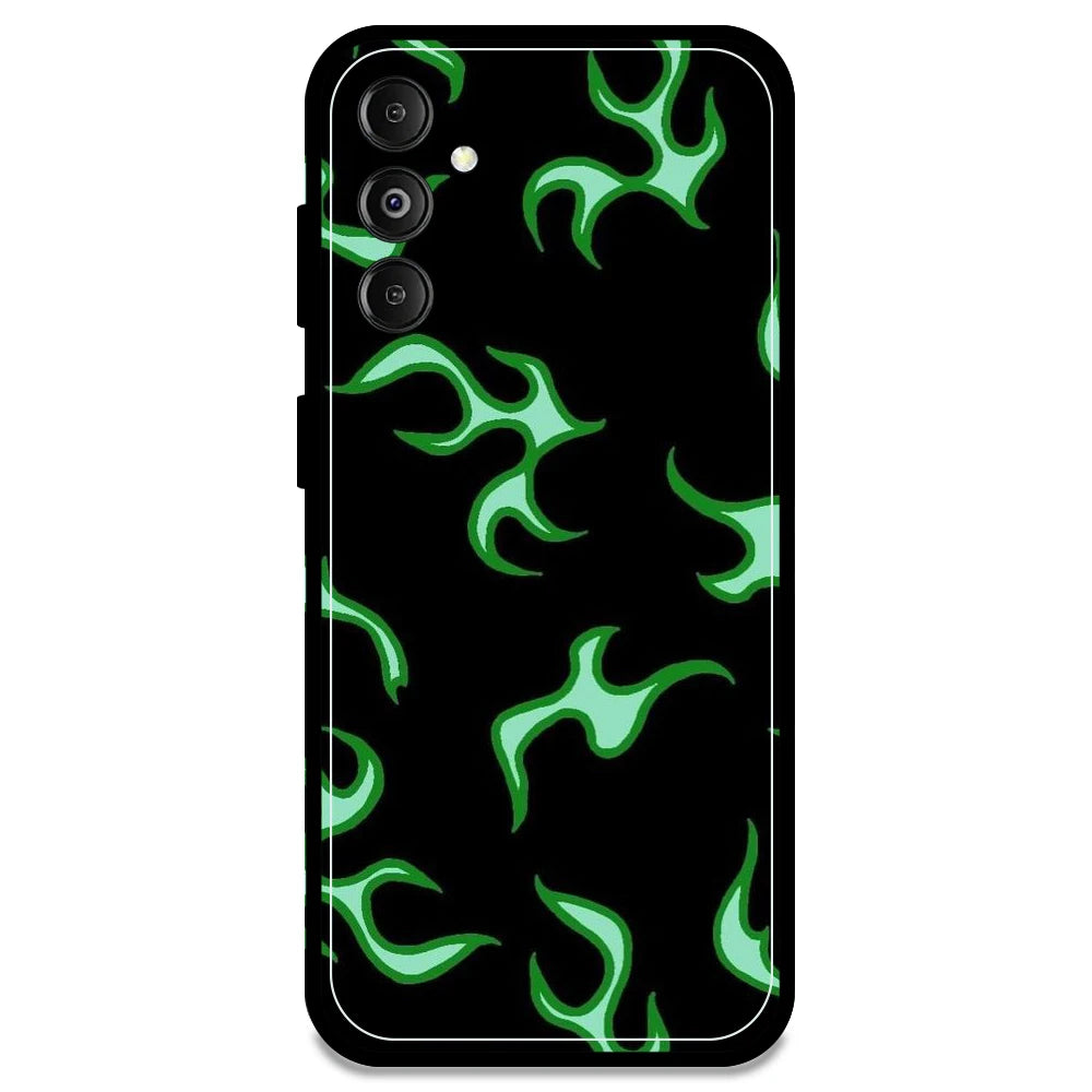 Green Flames - Armor Case For Samsung Models Samsung M14 5G