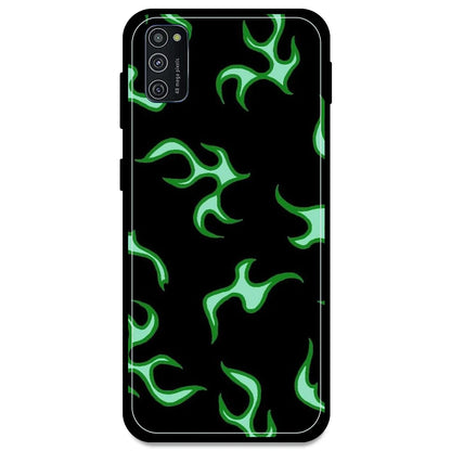 Green Flames - Armor Case For Samsung Models Samsung M21