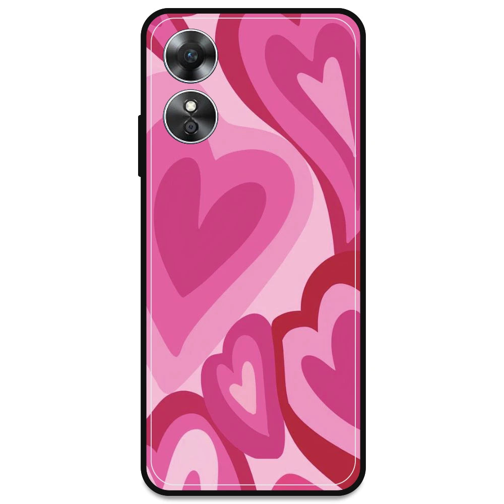 Pink Mini Hearts - Armor Case For Oppo Models Oppo A17