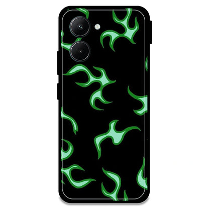 Green Flames - Armor Case For Realme Models Realme C33