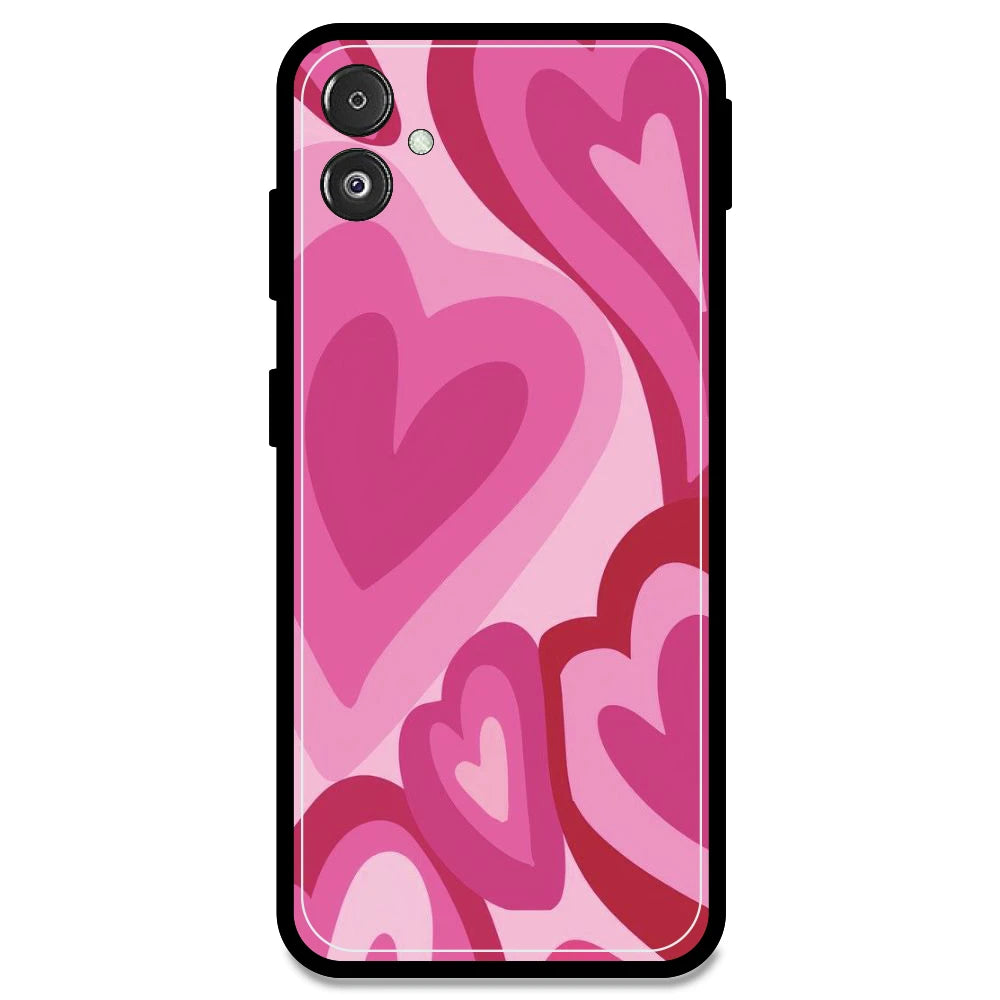 Pink Mini Hearts - Armor Case For Samsung Models Samsung F14 5G