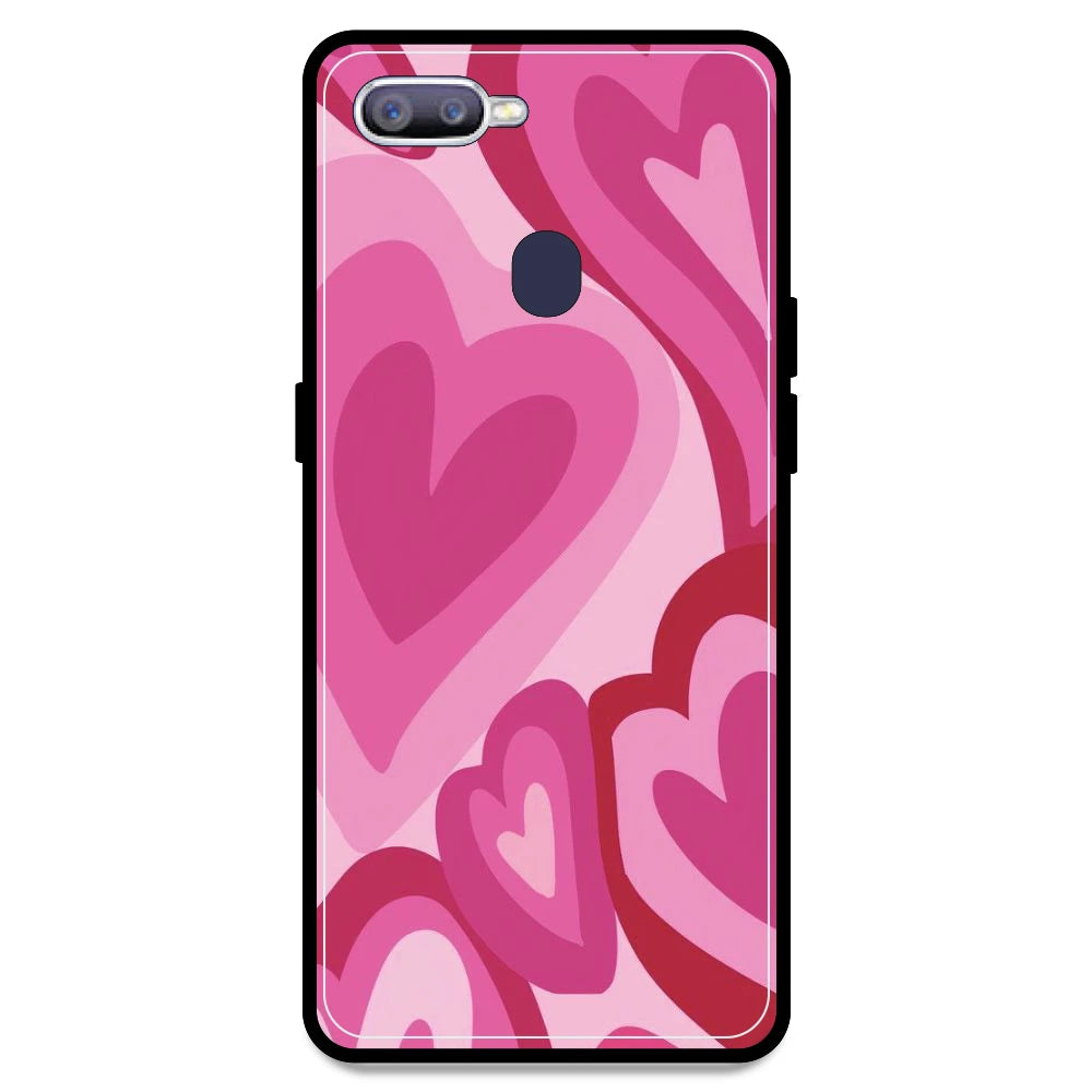 Pink Mini Hearts - Armor Case For Oppo Models Oppo F9