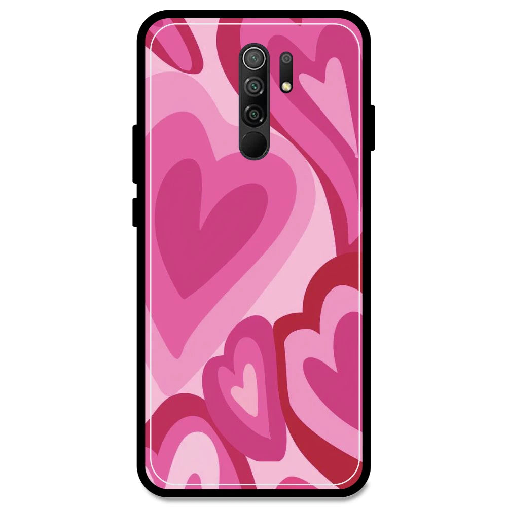 Pink Mini Hearts  - Armor Case For Redmi Models Redmi Note 9 Prime