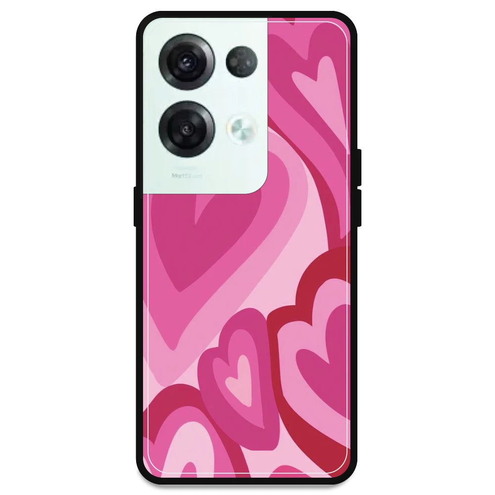Pink Mini Hearts - Armor Case For Oppo Models Oppo Reno 8 Pro 5G