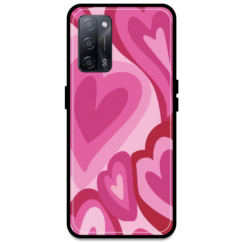 Pink Mini Hearts - Armor Case For Oppo Models Oppo A53s 5G