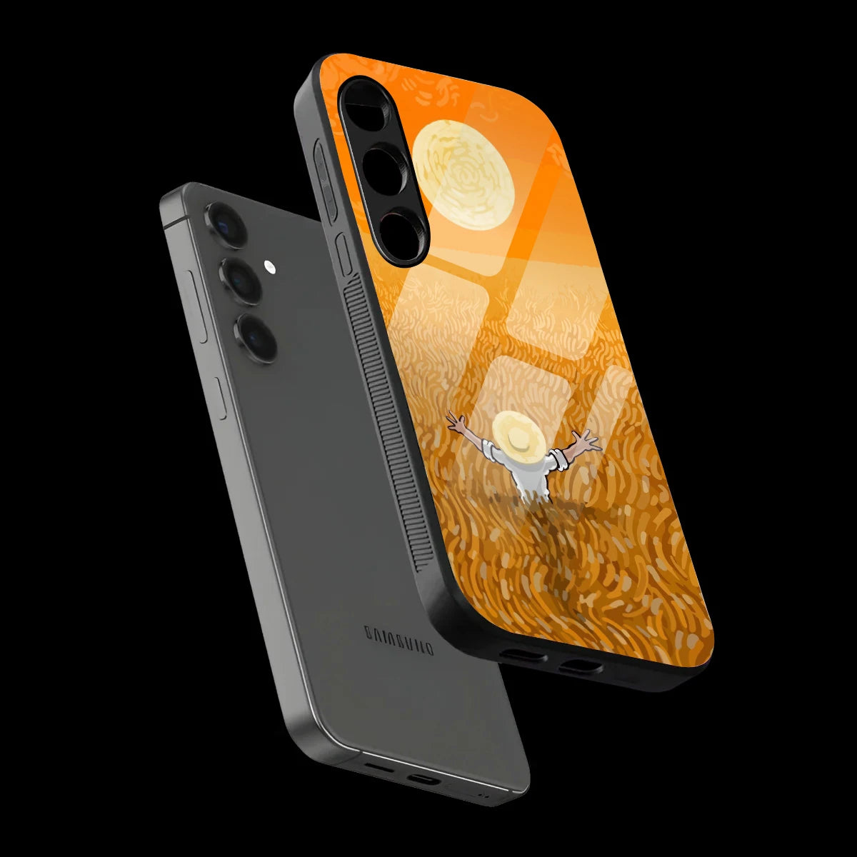 Golden Field Serenity - Glass Case For Samsung Galaxy Infographic