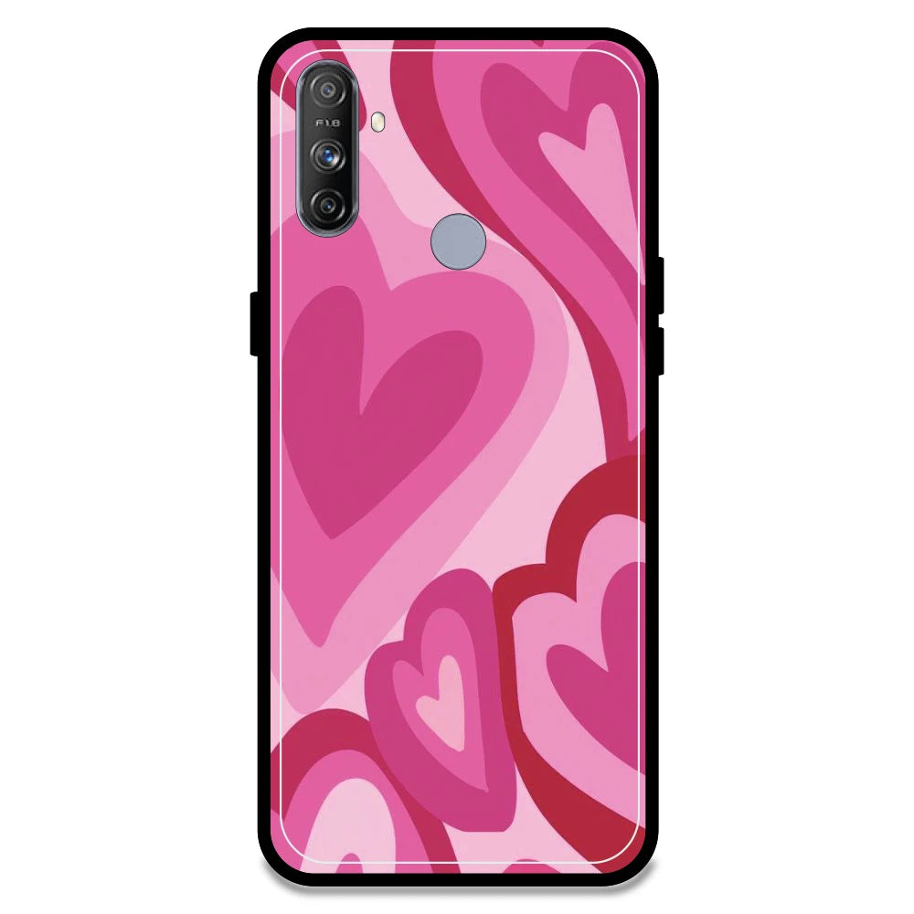 Pink Mini Hearts - Armor Case For Realme Models Realme Narzo 10A