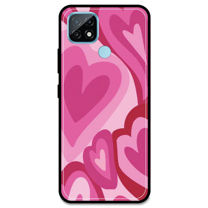 Pink Mini Hearts - Armor Case For Realme Models Realme C21 (2021)