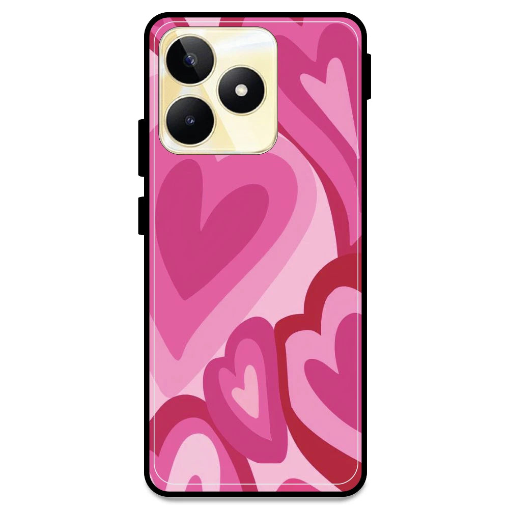 Pink Mini Hearts - Armor Case For Realme Models Realme Narzo N53