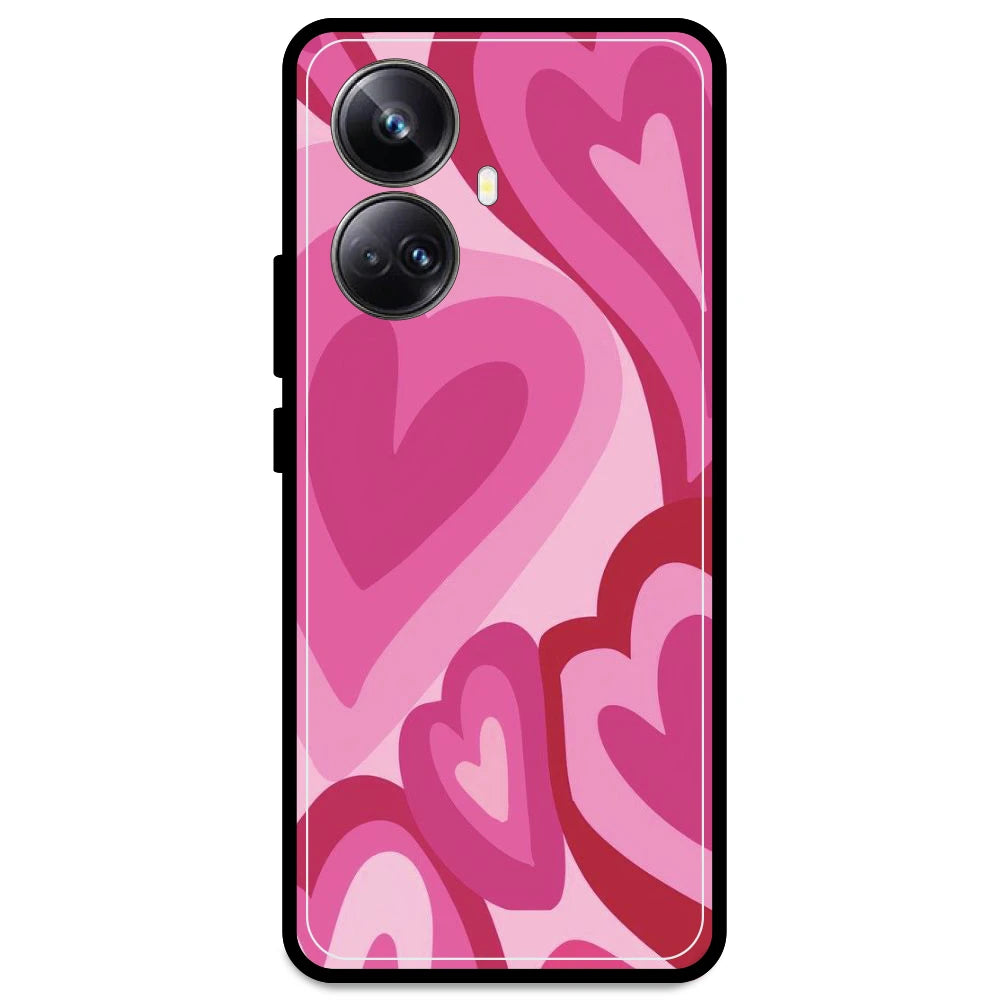 Pink Mini Hearts - Armor Case For Realme Models Realme 10 Pro Plus