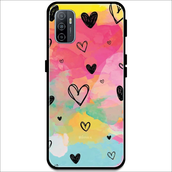 Hearts - Armor Case For Oppo Models Oppo A53 2020