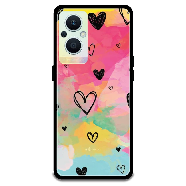 Hearts - Armor Case For Oppo Models Oppo F21 Pro 5G