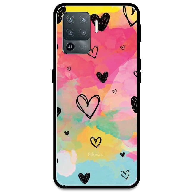 Hearts - Armor Case For Oppo Models Oppo F19 Pro