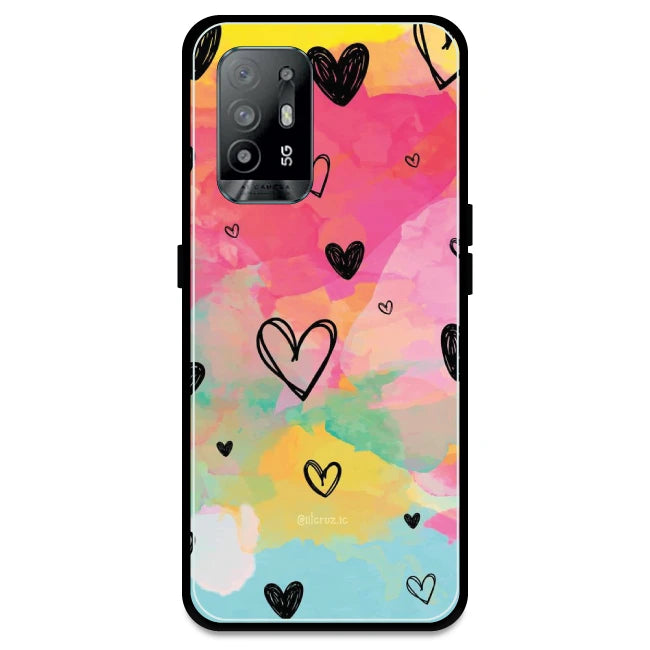 Hearts - Armor Case For Oppo Models Oppo A94 5G