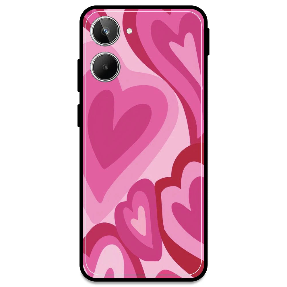 Pink Mini Hearts - Armor Case For Realme Models Realme 10 4G