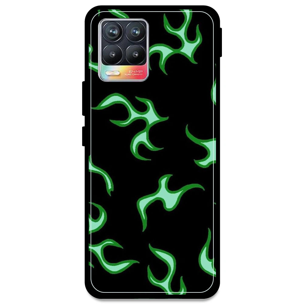 Green Flames - Armor Case For Realme Models Realme 8 4G