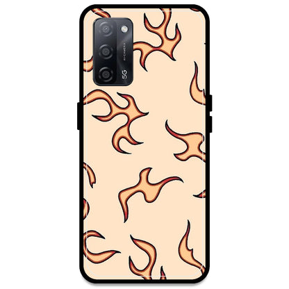 Yellow Flames - Armor Case For Oppo Models Oppo A53s 5G