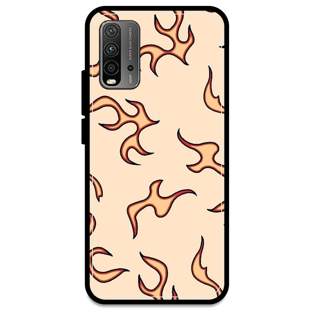 Yellow Flames - Armor Case For Redmi Models Redmi Note 9 Power