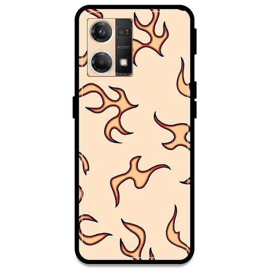 Yellow Flames - Armor Case For Oppo Models Oppo F21 Pro 4G
