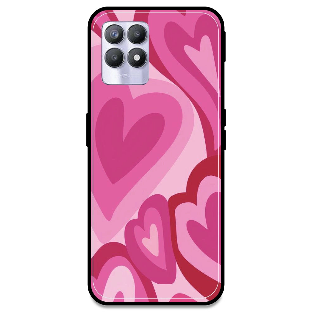 Pink Mini Hearts - Armor Case For Realme Models Realme 8i