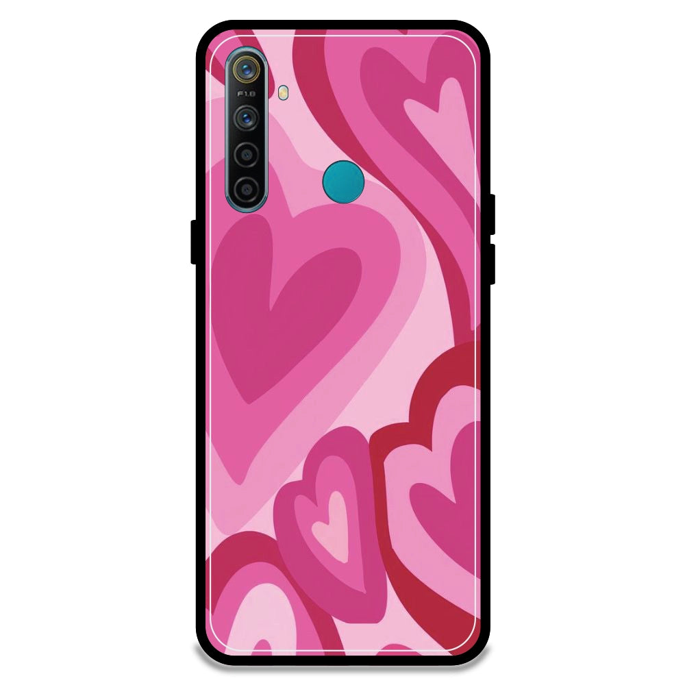 Pink Mini Hearts - Armor Case For Realme Models Realme 5i